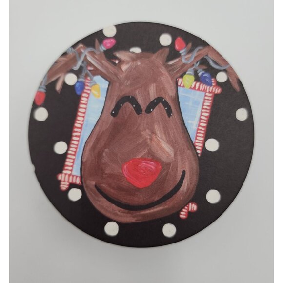 Mainstreet Collections Rudolph with Dots Paper Coasters Unused - Picture 1 of 10